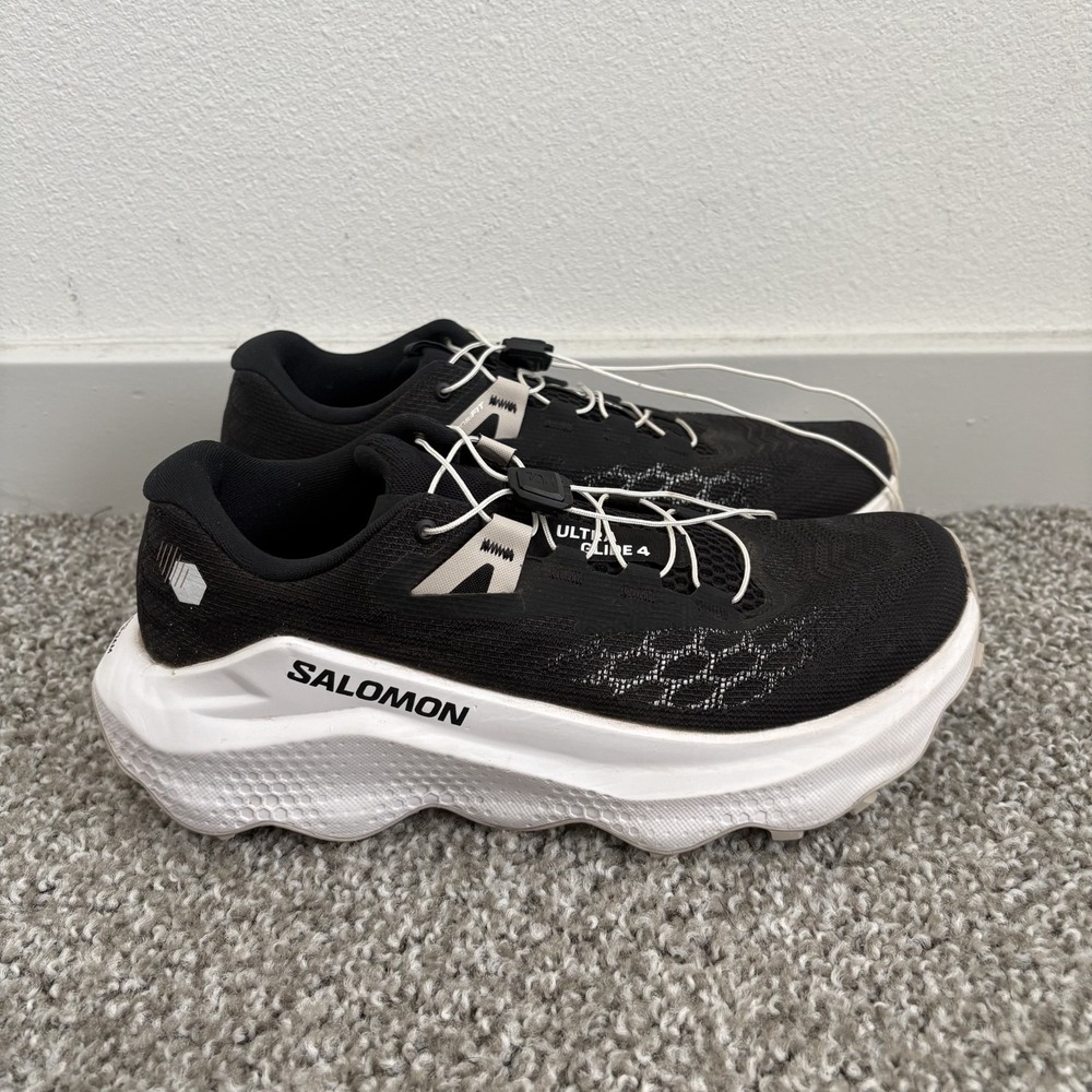 Salomon Ultra Glide 4 Womens 7.5 Black Ortholite Trail Running Thick Cushion